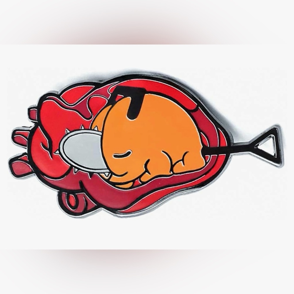 Orange and Red Brooch